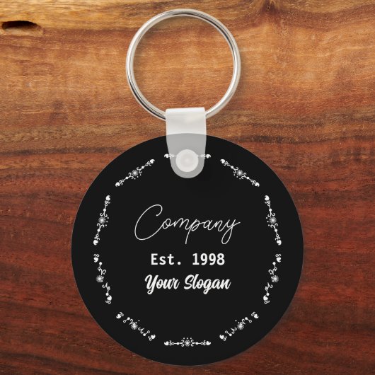 Fancy bedrijfsnaam sleutelhanger (Voorkant)