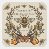Fancy Bee Honey Label Personaliseren (Voorkant)