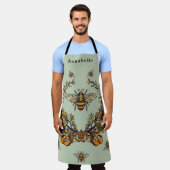 Fancy Bee Personaliseer Schort (Gedragen)