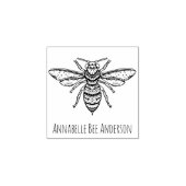 Fancy Bee Wood Art Stamp Rubberstempel (Afrduk)