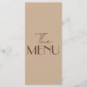 Fancy Beige Espresso Oude Geld Luxe Trouw Menu (Achterkant)