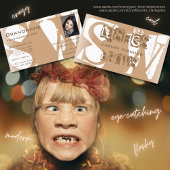 Fancy Beige Wit met Foto en Monogram Modern Visitekaartje