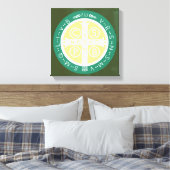 Fancy Benedictijner Kruis nr. 1 Groen Canvas Afdruk (Insitu (Slaapkamer))