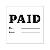 Fancy BETAALDE DATUM Controleer nummer Business Sq Zelfinktende Stempel (Design)