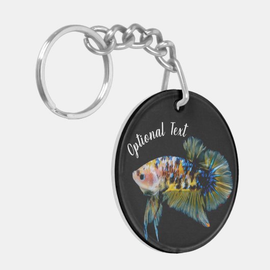 Fancy Betta Fighting Fish Sleutelhanger (Voorkant Links)
