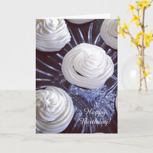 Fancy bevuilde vogelkoekjes kaart (Gele Bloem)