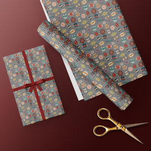 Fancy bierlabels, collage cadeaupapier