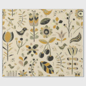 Fancy Birds and Flowers Cadeaupapier (Vlak)