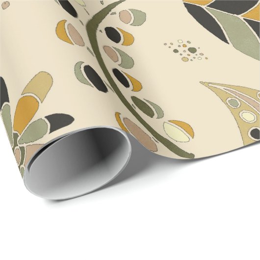 Fancy Birds and Flowers Cadeaupapier (Rol Hoek)