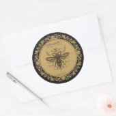 Fancy Black Bee Honey Label (Envelop)