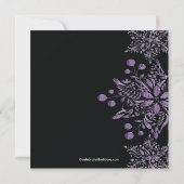 Fancy Black Jewel Snowflakes Holiday Party Kaart (Achterkant)