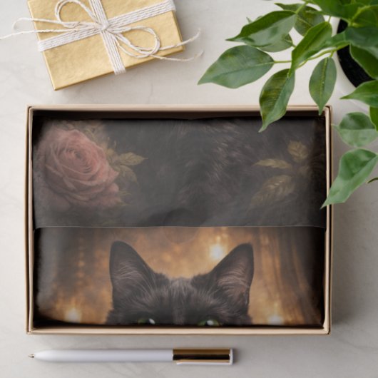 Fancy Black Kitty  Tissuepapier (Geschenk)