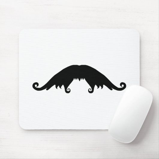 Fancy Black Mustache Muismat (Met muis)