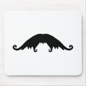 Fancy Black Mustache Muismat (Voorkant)