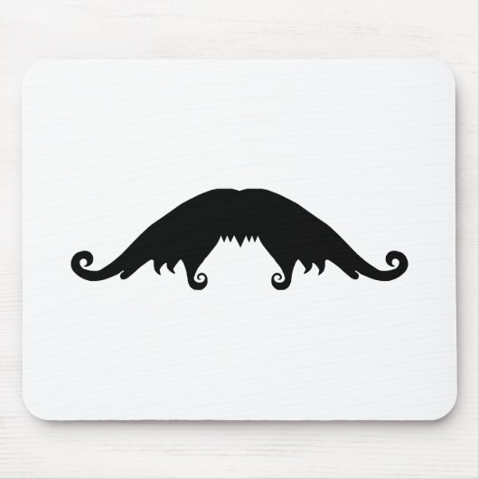 Fancy Black Mustache Muismat (Voorkant)