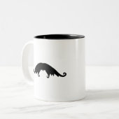 Fancy Black Mustache Two-Tone Coffee Mok (Voorkant links)