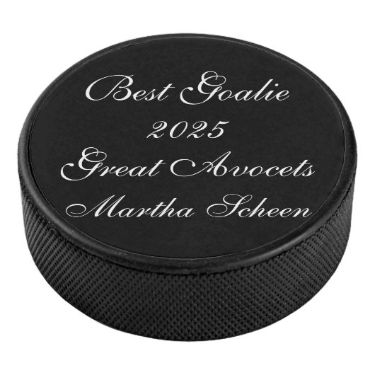 Fancy Black & White Award:  Hockey Puck (3/4)