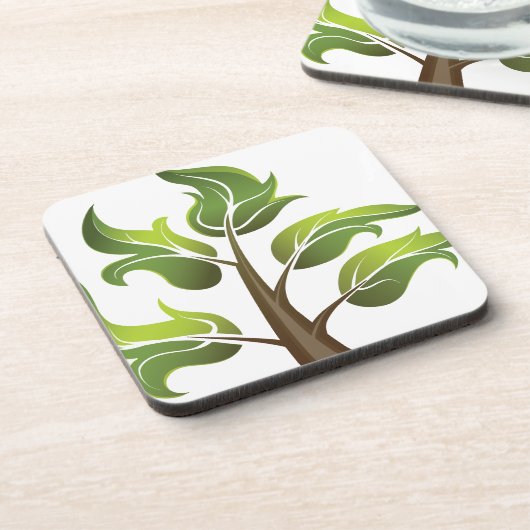 Fancy bladeren bier onderzetter (Linkerzijde)