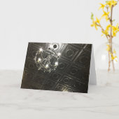 Fancy blanco tinplafondnoot kaart (Gele Bloem)