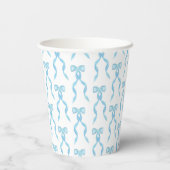 Fancy blauw boegpatroon papieren bekers (Achterkant)
