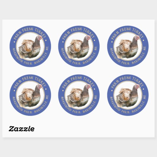 Fancy blauw ei kartonnen label Boerderij Fresh Egg (Vel)