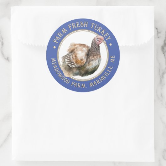 Fancy blauw ei kartonnen label Boerderij Fresh Egg (Tas)