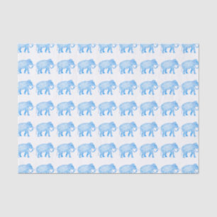 Fancy blauw gepatenteerd olifant tissuepapier