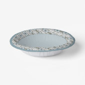 Fancy Blauwe Bloemen Papieren Kommen (Gebogen)