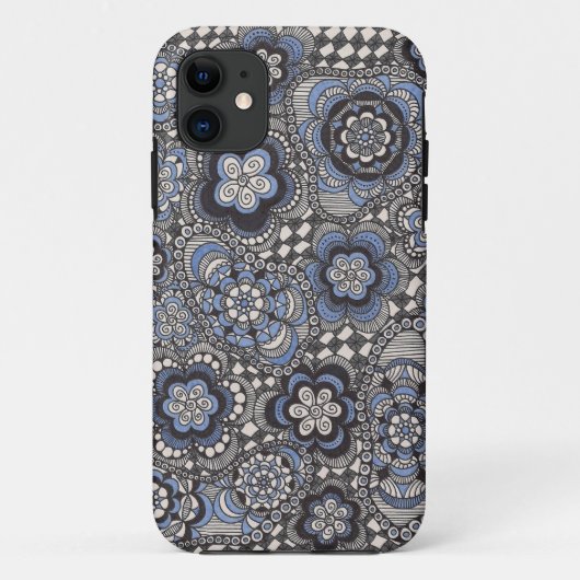 Fancy blauwe denim telefoonhoes Case-Mate iPhone case (Achterkant)