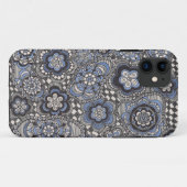 Fancy blauwe denim telefoonhoes Case-Mate iPhone case (Achterkant (horizontaal))