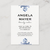 Fancy Blauwe Elementen Visitekaartje (Voorkant)