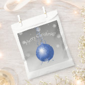 Fancy blauwe kerstsiertassen bedankzakje (Geknipt)