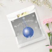 Fancy blauwe kerstsiertassen bedankzakje (Gezegeld)