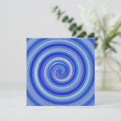 Fancy blauwe spiraal (Staand voorkant)