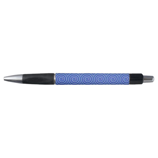 Fancy blauwe spiraal pen (Voorkant)