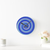 Fancy blauwe spiraal ronde klok (Huis)