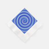 Fancy blauwe spiraal servet (Hoek)