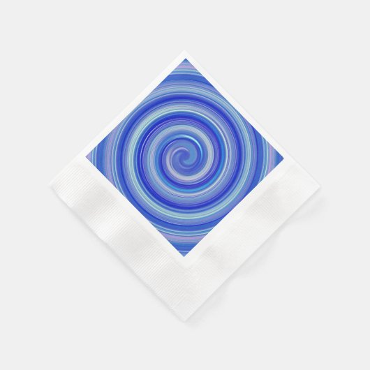Fancy blauwe spiraal servet (Hoek)