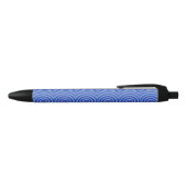 Fancy blauwe spiraal zwarte inkt pen (Bovenkant)