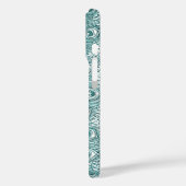 Fancy Blauwgroen Pauw Veren met Monogram Case-Mate iPhone Case (Achterkant / Links)