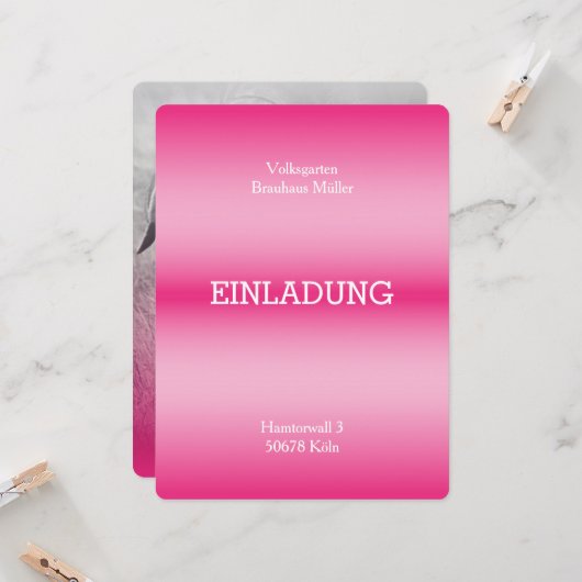 fancy bleke uitnodigingen tot het indienen van rod (Voorkant / Achterkant in situ)