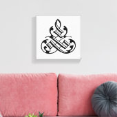 Fancy bloeiende canvas muurkunst Afdruk (Insitu (Woonkamer))