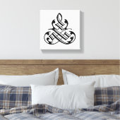 Fancy bloeiende canvas muurkunst Afdruk (Insitu (Slaapkamer))