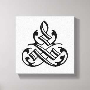 Fancy bloeiende canvas muurkunst Afdruk