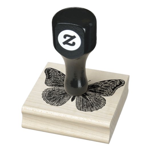 Fancy bloeiende vlinderrubberstempel rubberstempel (Stempel)