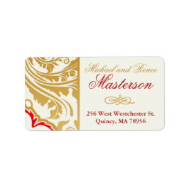 Fancy Bloeit Golden Indian Wedding Labels