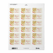 Fancy Bloeit Golden Indian Wedding Labels (Full Sheet)