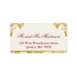 Fancy Bloeit Golden Indian Wedding Labels