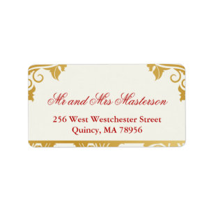 Fancy Bloeit Golden Indian Wedding Labels