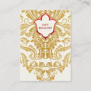 Fancy Bloeit Golden Wedding Gift Registry Kaart